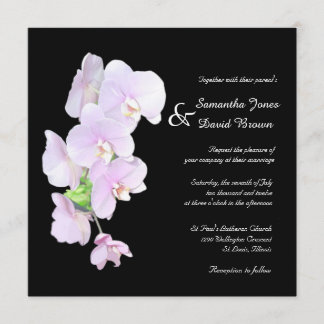 Convite para Casamento de Orquídeas Elegantes