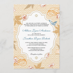 Convite para Casamento de outono da Boêmia Elegant