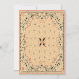 Convite para Casamento de Padrão de Paisley Ociden