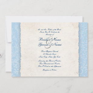 Convite para Casamento de País Azul