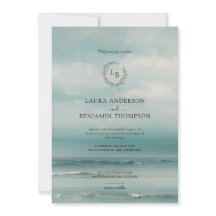 Convite para Casamento de Paisagem Marítima