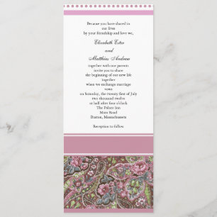 Convite para Casamento de Paisley Rosa