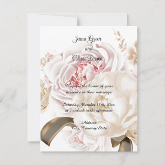 Convite para Casamento de Paleta de Cor Molhada de