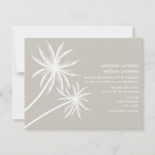 Convite para Casamento de Palm Trees