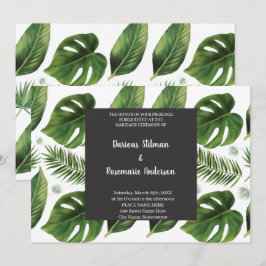 Convite para Casamento de Palma Tropical