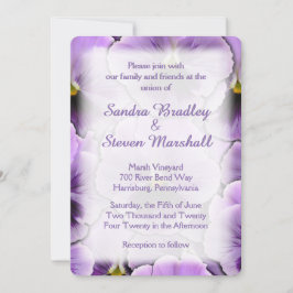 Convite para Casamento de Pansy Roxo oculto