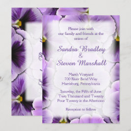 Convite para Casamento de Pansy Roxo oculto