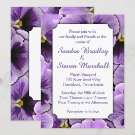 Convite para Casamento de Pansy Roxo oculto