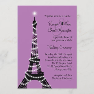 Convite para Casamento de Paris Twinkles