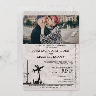 Convite para Casamento de Passaporte de Polônia Br