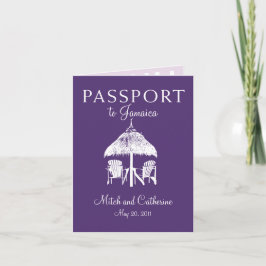 Convite para Casamento de Passaportes da Jamaica e