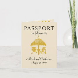 Convite para Casamento de Passaportes da Jamaica e