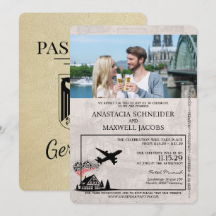 Convite Para Casamento De Passaportes Na Alemanha 