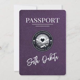 Convite para Casamento de Passaportes Roxos Violet