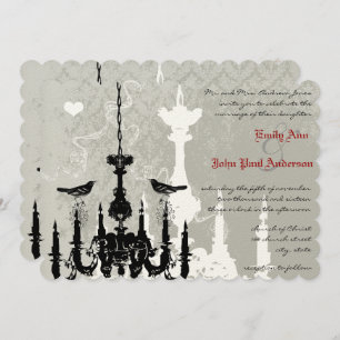 Convite para Casamento de Pássaros de Amor Chandel