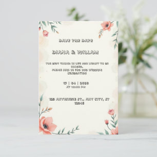 Convite para casamento de Pastel