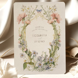 Convite para Casamento de Pastel Art Nouveau Wildf