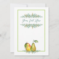 Convite para Casamento de Pear de País 5x7"