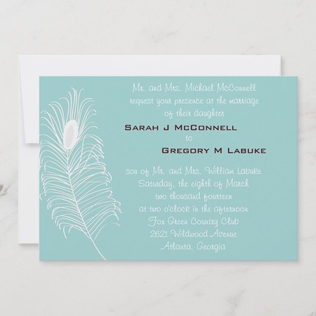 Convite para Casamento de Penas (Frente)