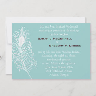 Convite para Casamento de Penas