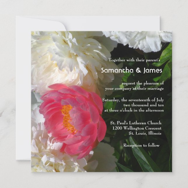 Convite para Casamento de Pequim Japonês (Frente)