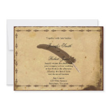 Convite para Casamento de Pergaminho Fashiado Anti