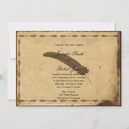 Convite para Casamento de Pergaminho Fashiado Anti
