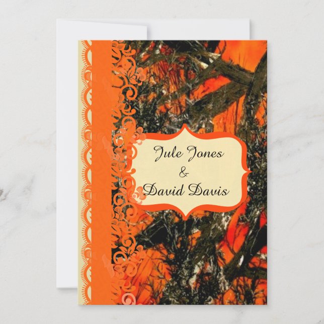 Convite para Casamento de Pescoço Vermelho (Frente)