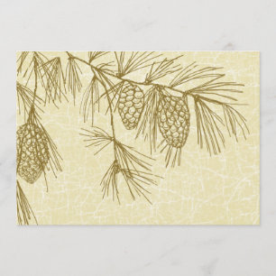 Convite Para Casamento De Pine Boughs Quebrado