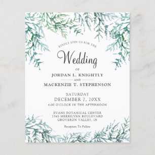 Convite Para Casamento De Pinheiros De Inverno Por