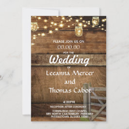 Convite para Casamento de Portas de Madeira Rústic