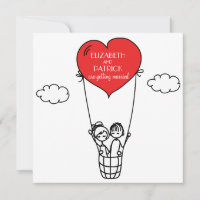 Convite para Casamento de Portas do Balão de Ar Qu