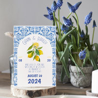 Convite para Casamento de Portugal | Azulejos azui