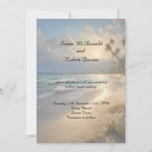 Convite para Casamento de Praia
