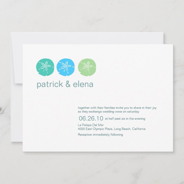 Convite para Casamento de Praia (Frente)