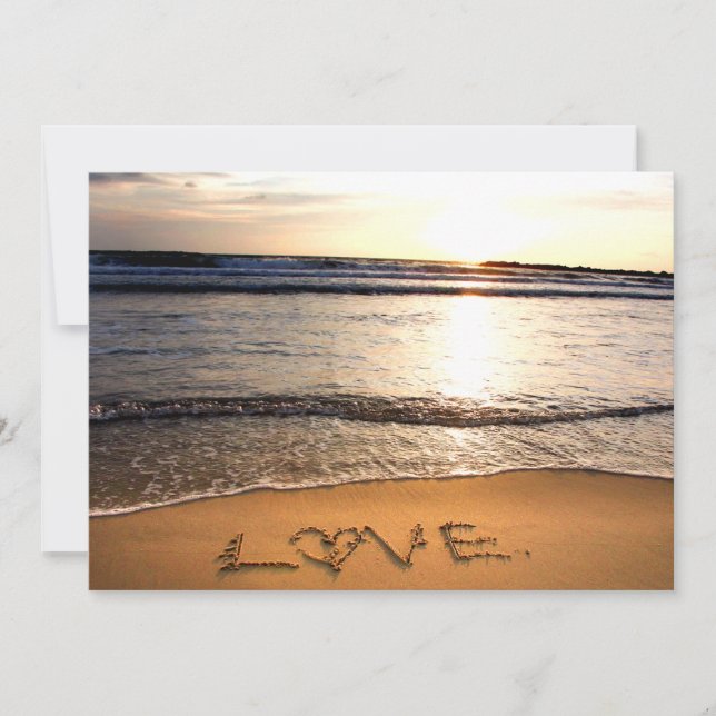 Convite para Casamento de Praia (Frente)