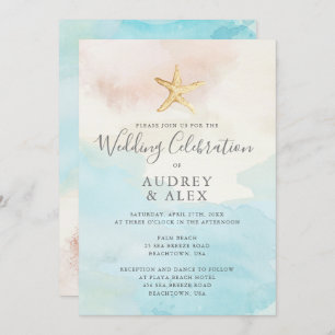 Convite para Casamento de Praia