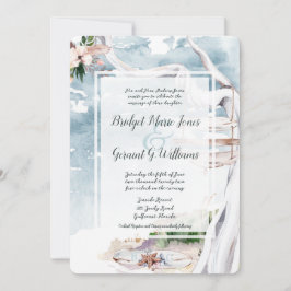 Convite para Casamento de Praia de Arbor de Driftw
