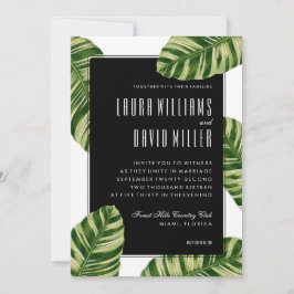 Convite para Casamento de Praia de Palma Tropical