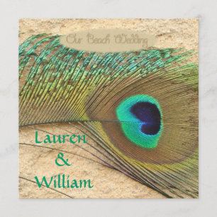 Convite para Casamento de Praia de PEACOCK METHERS