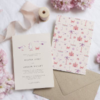 Convite para Casamento de Praia de Seagulls