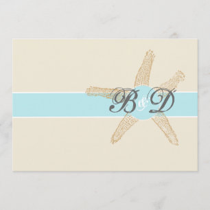 Convite para Casamento de Praia de Starfish