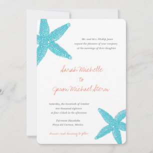 Convite para Casamento de Praia de Starfish
