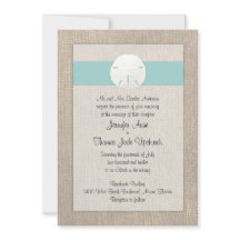 Convite para Casamento de Praia do Dólar de Areia 