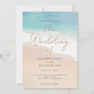 Convite para Casamento de Praia Fora/Casamento Oce