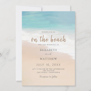 Convite para Casamento de Praia Fora/Casamento Oce
