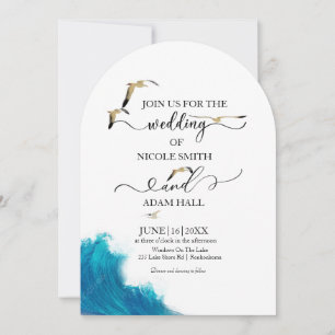 Convite para Casamento de Praia Sea  Destino coste