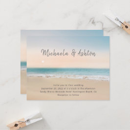 Convite para Casamento de Praia Simples Moderno