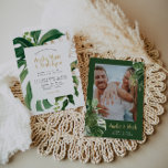 Convite para Casamento de Praia Tropical<br><div class="desc">Este convite para o casamento sobre temas tropicais é uma forma perfeita de anunciar o seu dia especial. Edite todas as palavras para fazer com que esta data salve o convite completamente seu!</div>