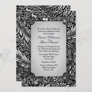 Convite para Casamento de Prata da Flora e Fauna